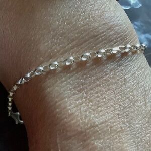 Fine 925 Sterling Silver Rolo Bracelet